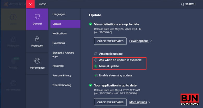 Disable Background Updates
