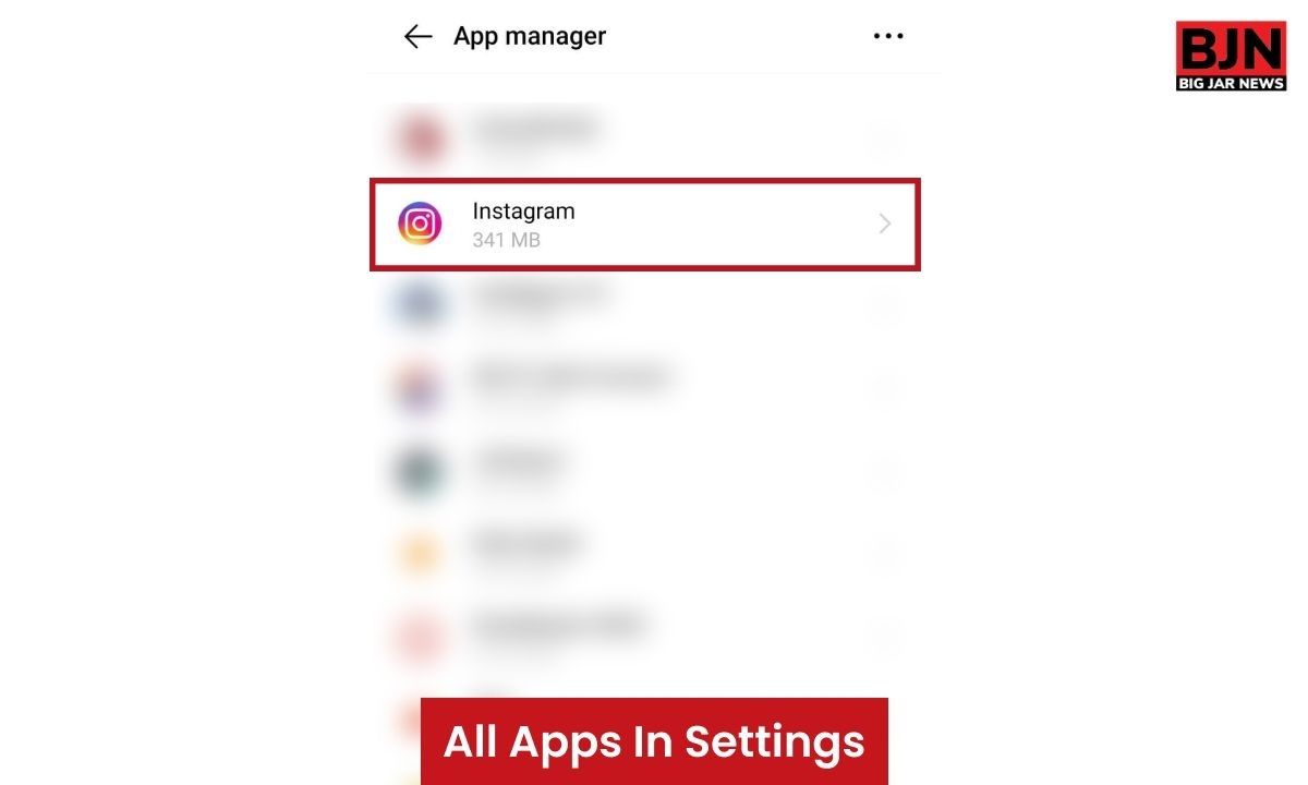 how to clear instagram cache - All Apps In Settings