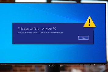 this app can't run on your pc