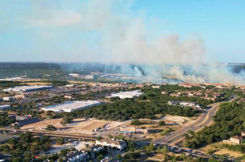 Brush Fire Destroys Building In Cedar Park