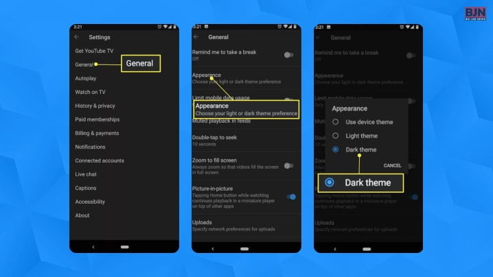 Let's Discuss How To Enable Dark Mode On YouTube For Android Device 