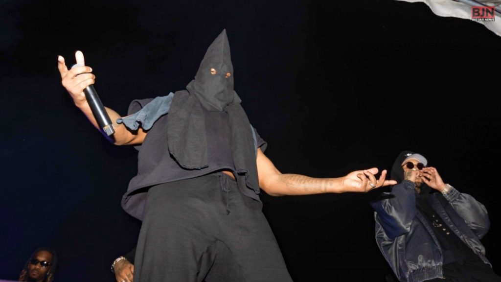 Kanye West Wears KKK-Style 'Hate’ Outfit In Miami At Vultures Album Party