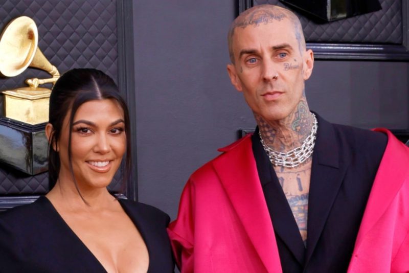 Kourtney And Travis Include Their Newly Born In The Annual Christmas Traditions Event