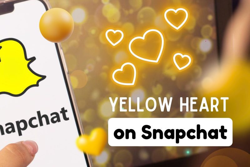yellow heart on snapchat